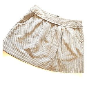 J. Crew Pleated Mini skirt Blue & White Stripes 2